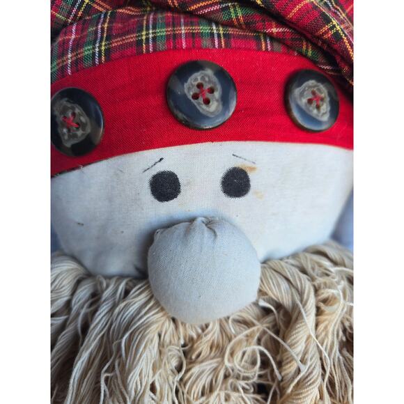 Albert E. Price Inc Christmas Santa Figure Large Fabric Body Yarn Beard - Picture 2 of 4